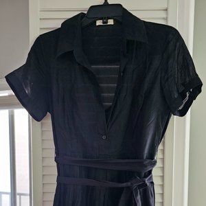 CALVIN KLEIN BLACK COTTON DRESS - BLACK - MEDIUM - GENTLY USED